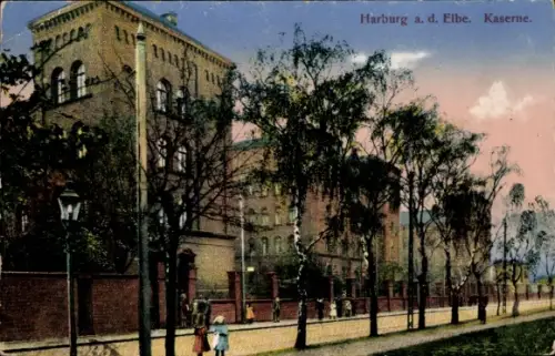 Ak Hamburg Harburg, Kaserne