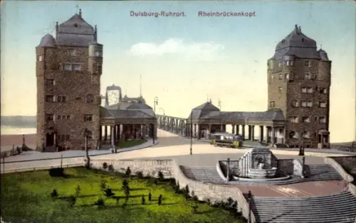 Ak Ruhrort Duisburg im Ruhrgebiet, Rheinbrückenkopf
