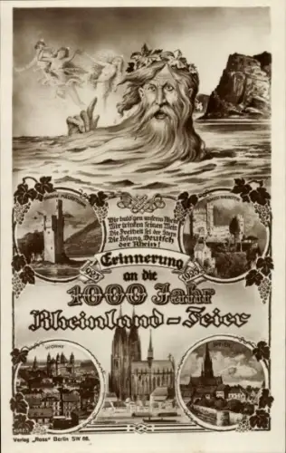 Ak Speyer am Rhein, 1000 Jahr-Rheinland-Feier
