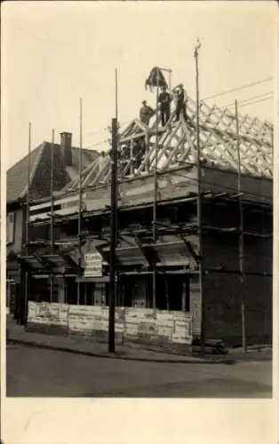 Foto Ak Rotenburg an der Wümme, Bau eines Hauses