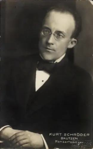Ak Konzertsänger Kurt Schröder, Portrait, Autogramm