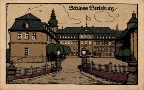 Steindruck Ak Bad Berleburg in Westfalen, Schloss