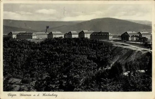 Ak Siegen im Kreis Siegen Wittgenstein, Blick auf Häuser, Berge, Wald