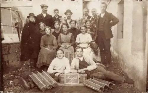 Foto Ak Mitwitz in Oberfranken, Korbflechter Rattan