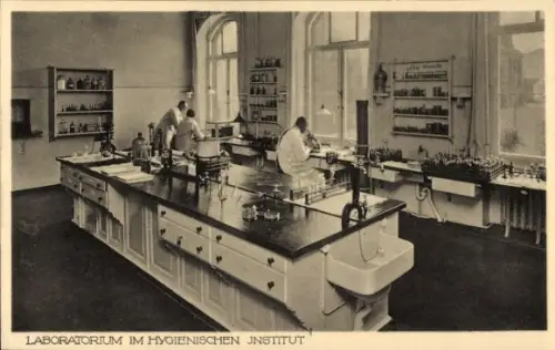 Ak Hannover, 150. Jahrfeier der Tierärztlichen Hochschule, Laboratorium im Hygienischen Institut