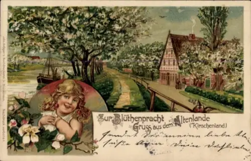 Litho Jork im Alten Land, Kirschenland, Blütenpracht