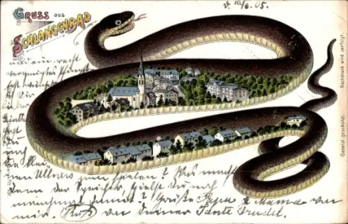 Schlangen Litho Schlangenbad, Ortschaft