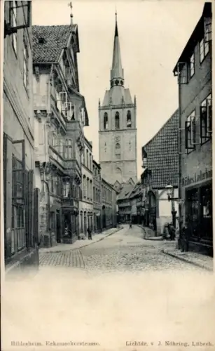 Ak Hildesheim in Niedersachsen, Eckemeckerstrasse, Strassenansicht