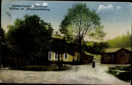 Ak Wilthen in der Oberlausitz, Mönchswalder Berg, Waldrestaurant Jägerhaus