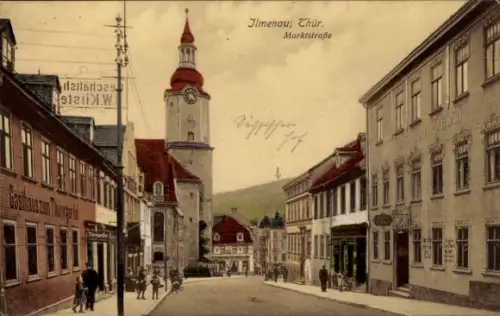 Ak Ilmenau in Thüringen, Marktstraße