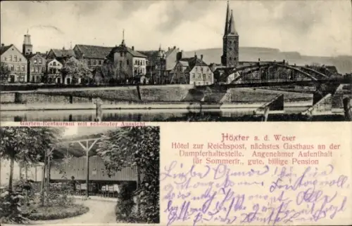 Ak Höxter an der Weser, Hotel zur Reichspost