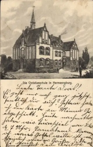 Ak Hermannsburg in der Lüneburger Heide, Christianschule