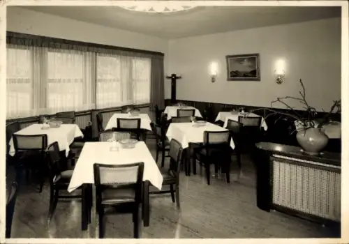 Ak Braunschweig in Niedersachsen, Hotel Heidelberger Hof, Speisesaal,  Bruchtorwall 4, am Bahnhof