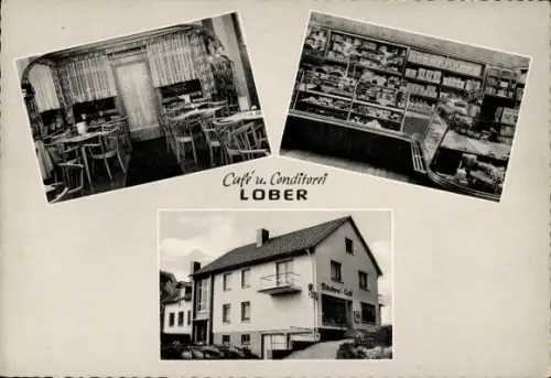 Passepartout Ak Apelern in der Grafschaft Schaumburg, Café und Konditorei Lober