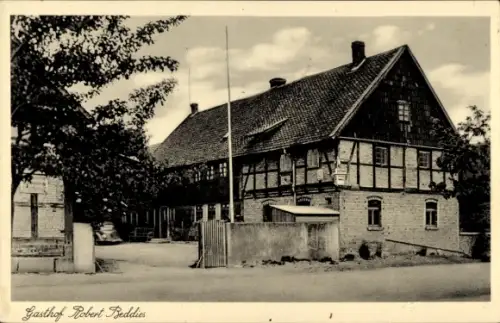 Ak Hallendorf Salzgitter in Niedersachsen,  Gasthof Robert Beddies, Telefon Salder Nr. 40