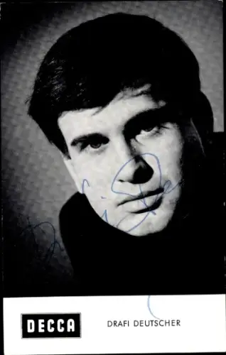 Autogrammkarte Sänger Drafi Deutscher, Portrait, Autogramm