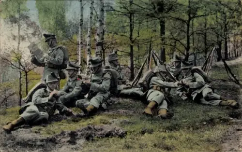 Ak Dresden, 2. Kgl. Sächs. Jäger-Bataillon No. 13, Felduniform