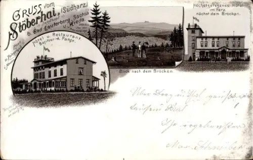 Vorläufer Litho Wieda Walkenried im Harz, Stöberhai, Brocken, Hotel, Restaurant