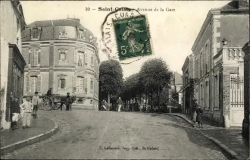 Ak Saint Calais Sarthe, Avenue de la Gare