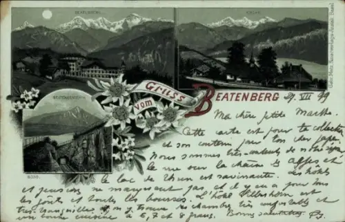 Mondschein Litho Beatenberg Kanton Bern, Gesamtansicht