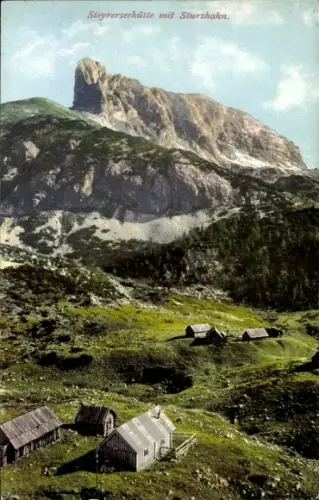 Ak Tauplitz Steiermark, Steirersee Hütte, Sturzhahn