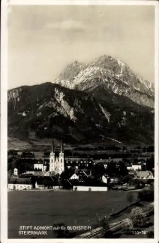Ak Admont Steiermark, Gesamtansicht, Stift