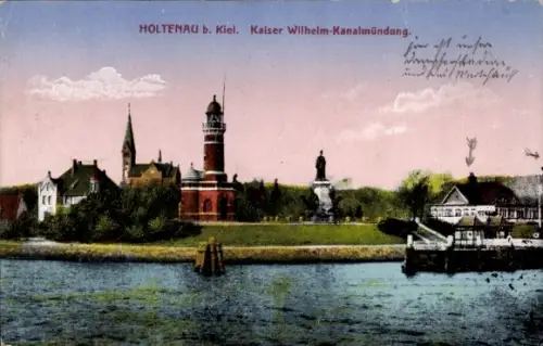 Ak Holtenau Kiel in Schleswig Holstein, Kaiser Wilhelm Kanalmündung