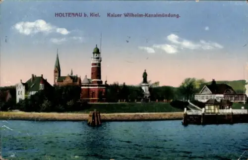 Ak Kiel in Schleswig Holstein, Kaiser Wilhelm Kanalmündung