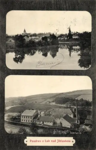 Ak Luka nad Jihlavou Wiese an der Igel Region Hochland, Teilansichten