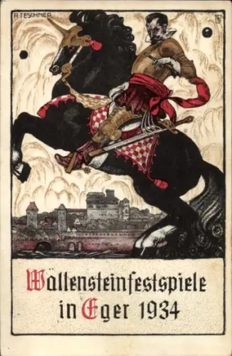 Künstler Ak R. Teschner, Cheb Eger Reg. Karlsbad, Wallensteinfestspiele 1934