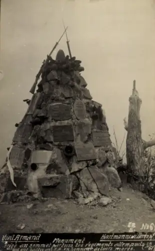 Foto Ak Hartmannswiller Hartmannsweiler Elsass Haut Rhin, Hartmannswillerkopf, Monument