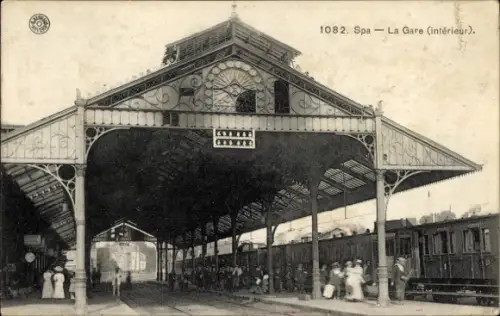 Ak Spa Wallonien Lüttich, Bahnhof