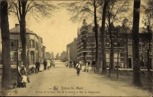 Ak Virton Saint Mard Wallonien Luxemburg, Avenue de la Gare