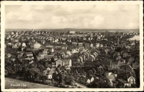 Ak Planitz Zwickau in Sachsen, Blick vom Berg über die gesamte Stadt