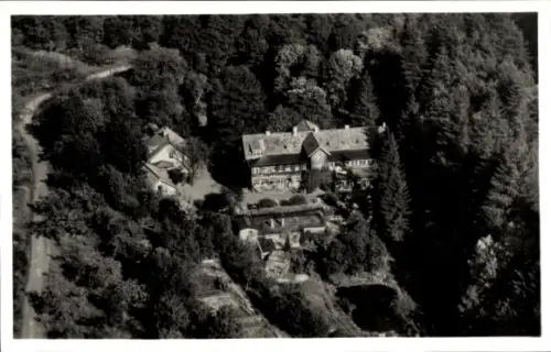 Ak Blankenburg am Harz, Hotel u. Pension Waldfrieden, Luftaufnahme