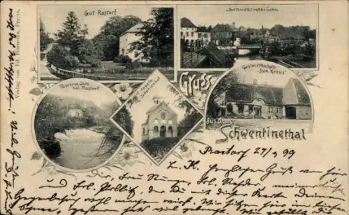 Ak Schwentinental in Schleswig Holstein, Gut Rastorf, Kapelle Sophienhof, Gastwirtschaft Zum Kreuz