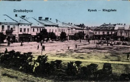 Ak Drohobycz Drohobytsch Karpaten Ukraine, Ringplatz
