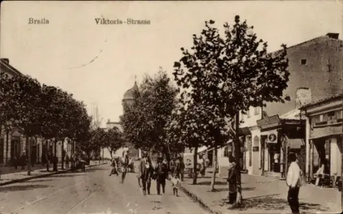 Ak Brăila Rumänien, Viktoriastraße