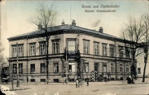 Ak Diedenhofen Elsass Bas Rhin, Kaiserl. Kommandantur