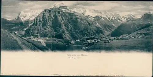 Klapp Ak Mürren Kanton Bern Schweiz, Panorama
