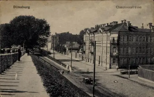 Ak Daugavpils Dünaburg Dwinsk Lettland, Chausseestraße
