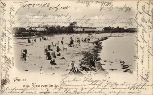 Ak Ostseebad Travemünde Lübeck, Strand