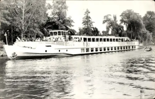Foto Ak MS H. Mann, Weiße Flotte Ausflugsverkehr Berlin DDR