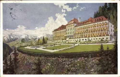Künstler Ak Stoitzner, Otto, Stolzalpe Murau Steiermark, Kurhaus