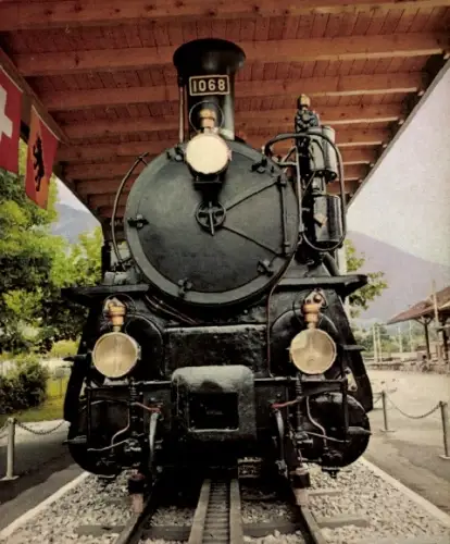 Sammelbild Eisenbahn Schweiz, Dampflokomotiven Bild 49, Brünig-Zahnrad-Tenderlok HG 3/3