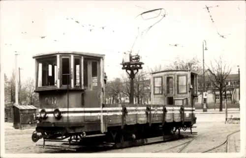 Foto Ak Straßenbahnwagen 6017, Gütertriebwagen, Arbeitsfahrzeug