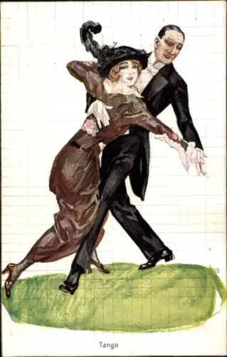 Künstler Ak Tango, Tanzpaar