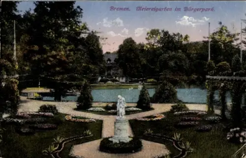 Ak Schwachhausen Hansestadt Bremen,  Meiereigarten im Bürgerpark