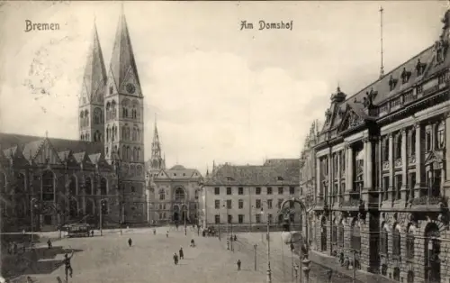 Ak Hansestadt Bremen,  Am Domshof, St.-Petri-Dom