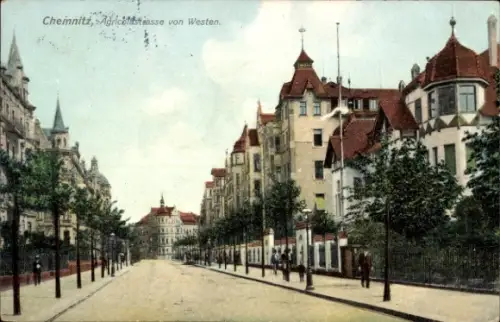 Ak Chemnitz Sachsen, Agricolastrasse von Westen